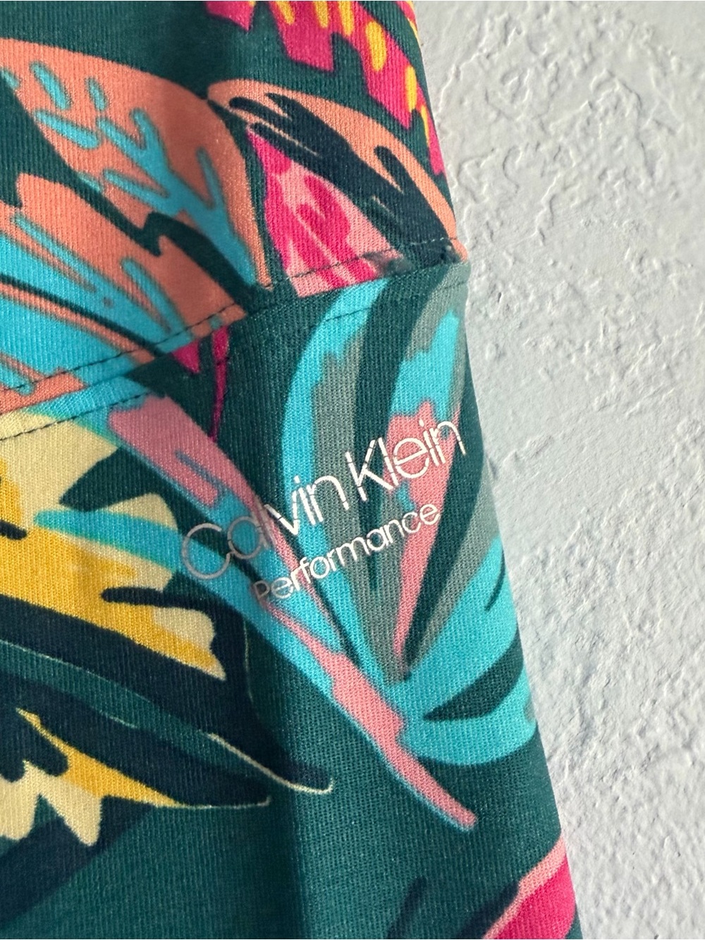 Calvin Klein Performance Tropical Print Leggings - Picture 5 of 7